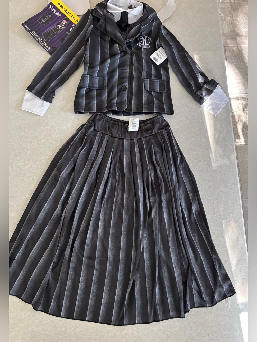 Rubies Addams Family Wednesday Girls Halloween Costume, NWT